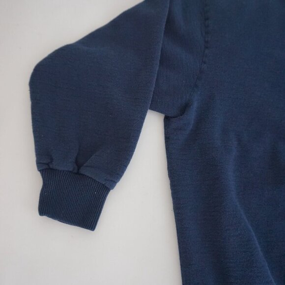 Vintage '90S Non-Fiction Navy 100% Cotton Crew Neck Sweater S - Picture 7 of 9